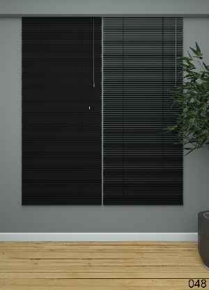 Siyah - Alüminyum Jaluzi Perde - Kalınlığında