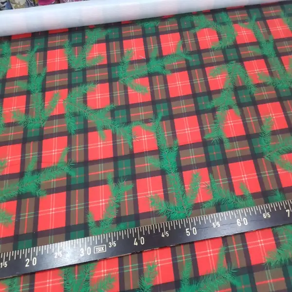 Çam Ekose Desenli Fon Perde Evm880 Kumaşı Kalındır Duck Bezi Değildir-  Çok Renkli 2