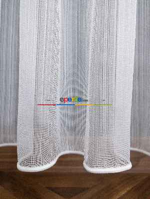 Fırsat Ürünü !! Çift Kanat Kruvaze Çizgili Düz Tül - Ütü İstemez (mekanizmalar Dahildir)