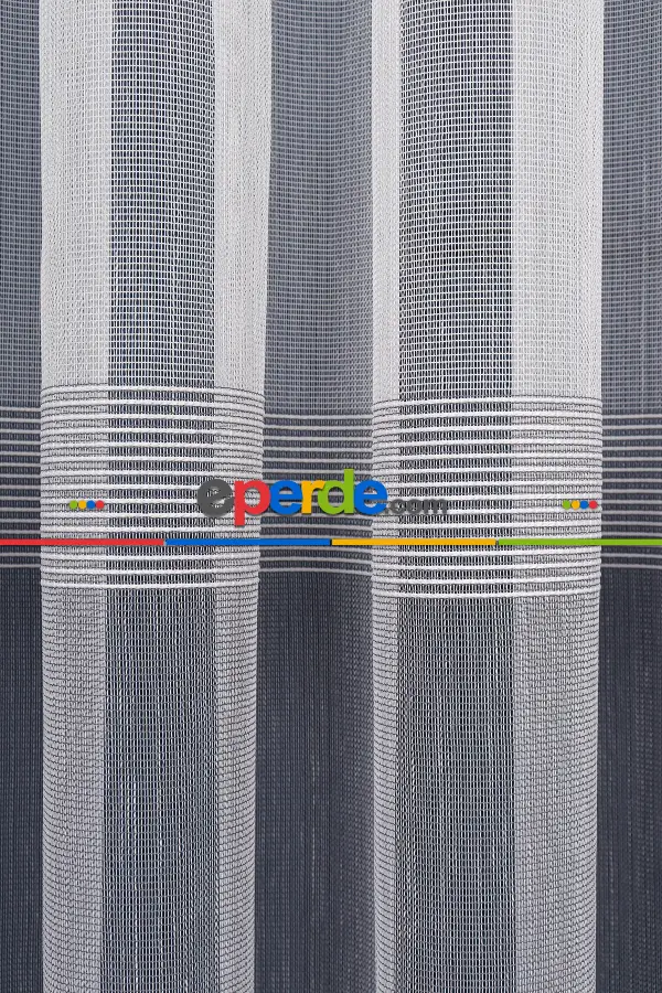 Palermo Düz Tül Perde Ekru-antrasit Gri