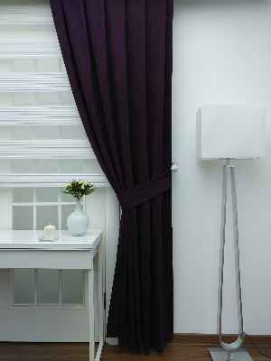 Mürdüm - Düz Fon Perde- Mürdüm