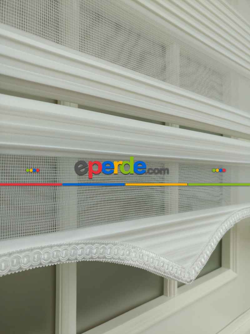 Mutfak - Zebra Perde - Dar Pileli Zebra Perde- Ekru