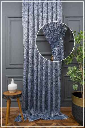 Desenli Jakar Fon Perde