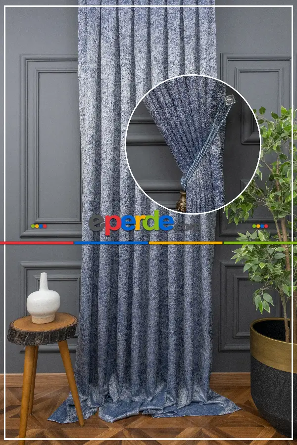 Desenli Jakar Fon Perde