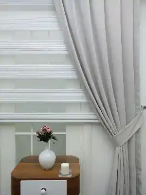 Taş Rengi Renk Düz Fon Perde (soft) Çok Dökümlü- Taş Rengi