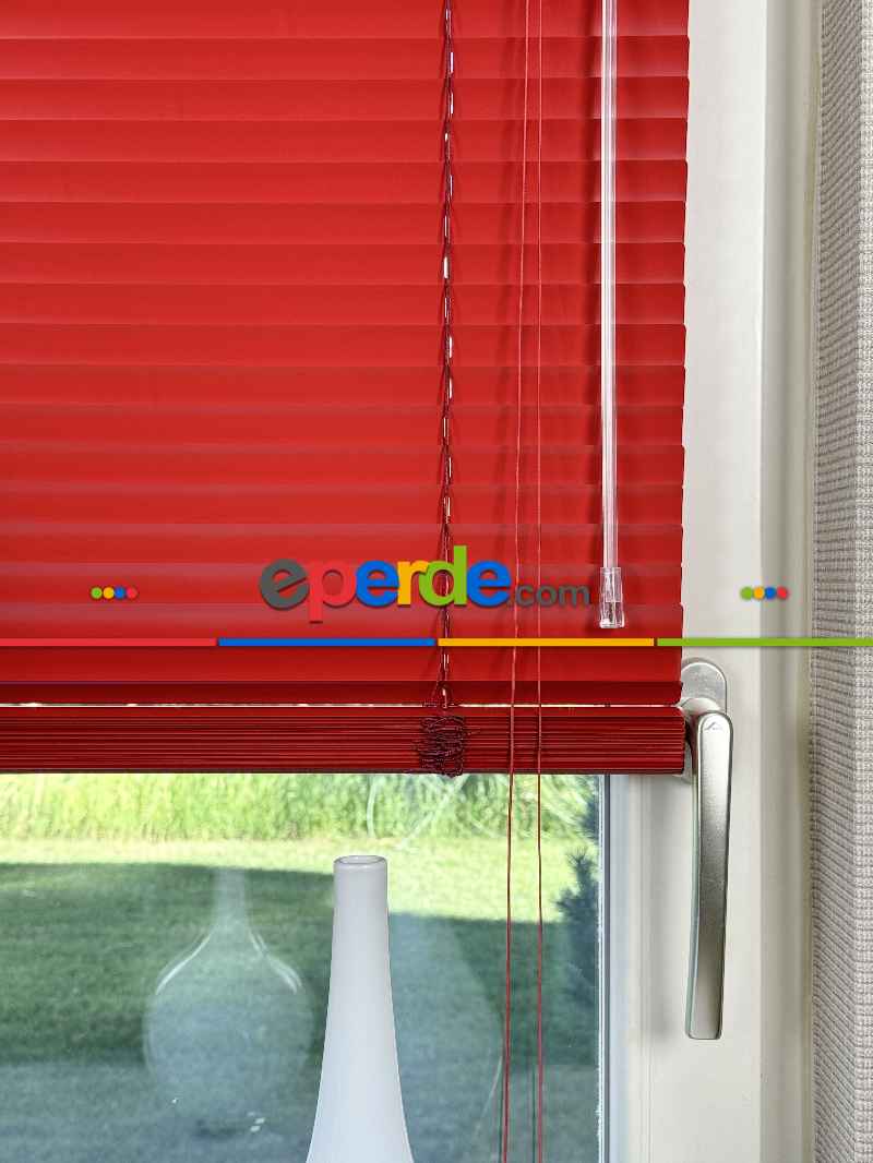 Kırmızı Alüminyum Jaluzi Perde - 25mm