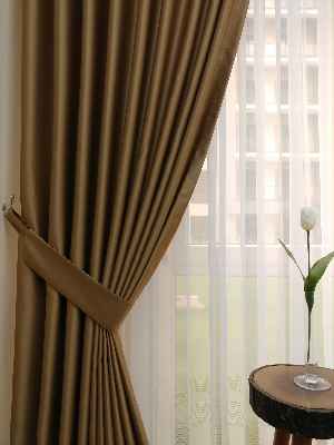 Açık Kahve Blackout Düz Fon Perde- Kahve Açık