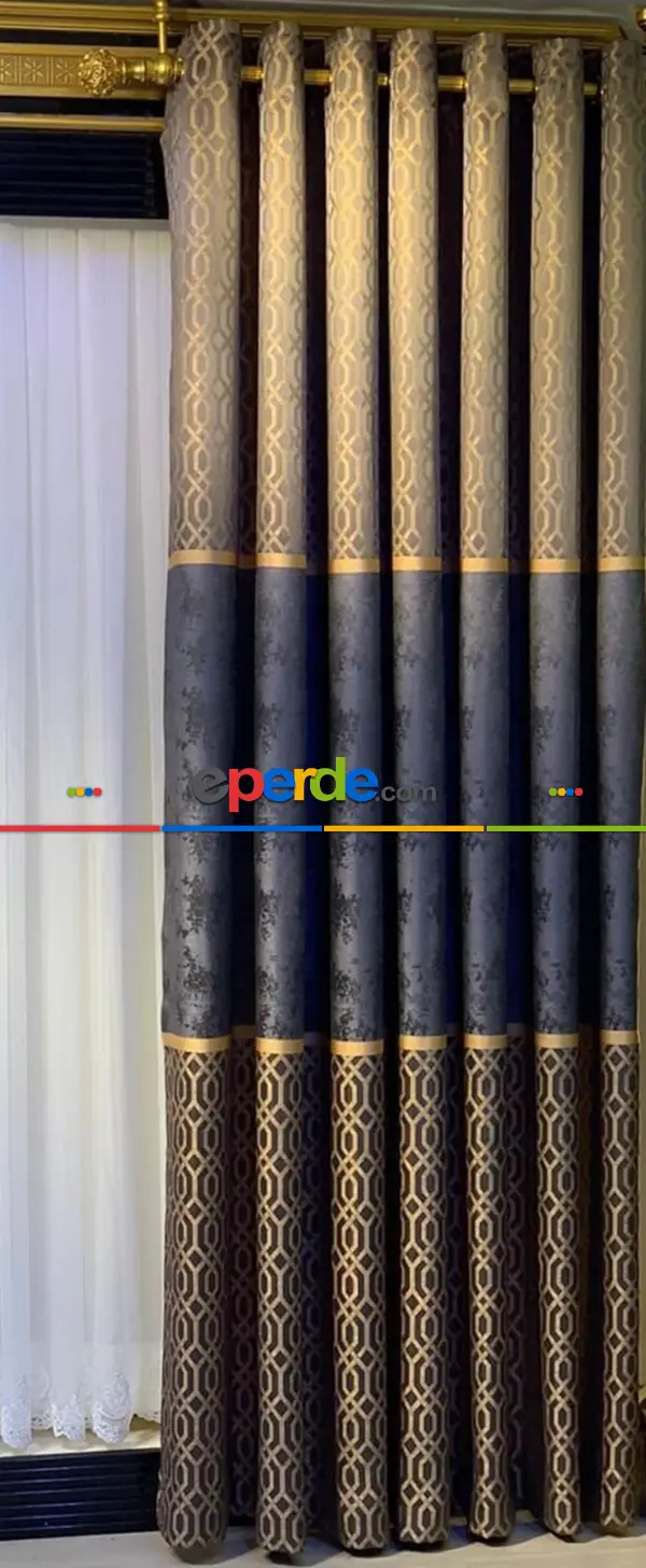 Rustil Perdesi Decoring Perdeyeni Moda Kuşgözü Rustik Fon Perde 100cm X 1cm 
