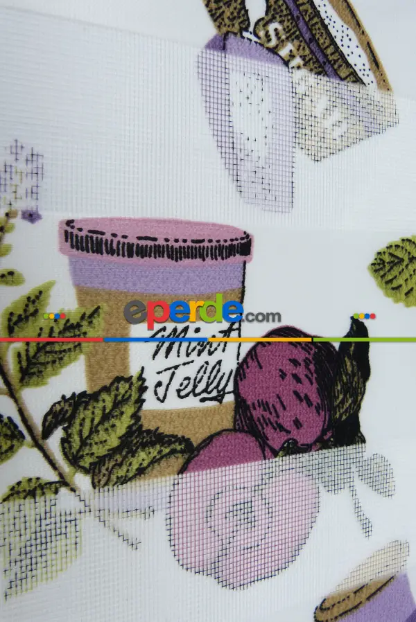 Mutfak Zebra Perde- Eflatun