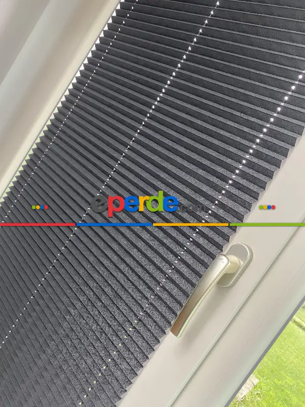 Plisel Perde, Füme Blackout Serisi Cam Balkon Perdesi 1. Kalite Matkapsız Montaj Yaylı Sistem