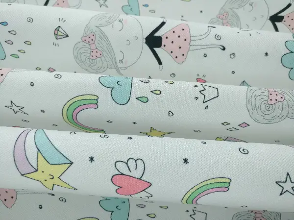 Bebek Odası Fon Perde - Desenli Fon Perde Evm563 Kumaşı Kalındır Duck Bezi Değildir- Siyah