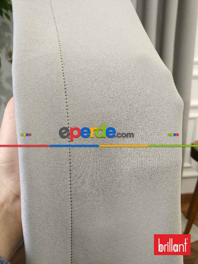 Brillant Karartma Blackout %90 Gri Renk Fon Perde- Gri-füme-antrasit