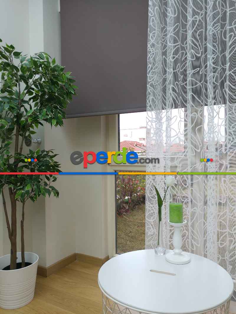 Salon Tül - Fransız Dantel 2021 Tül Perde- Ekru