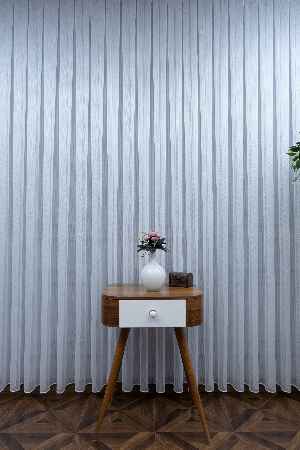 Düz Çizgili Tül -prd 2008 Pırıltılı - Dönergücü- Ekru - Kurşunlu Tül