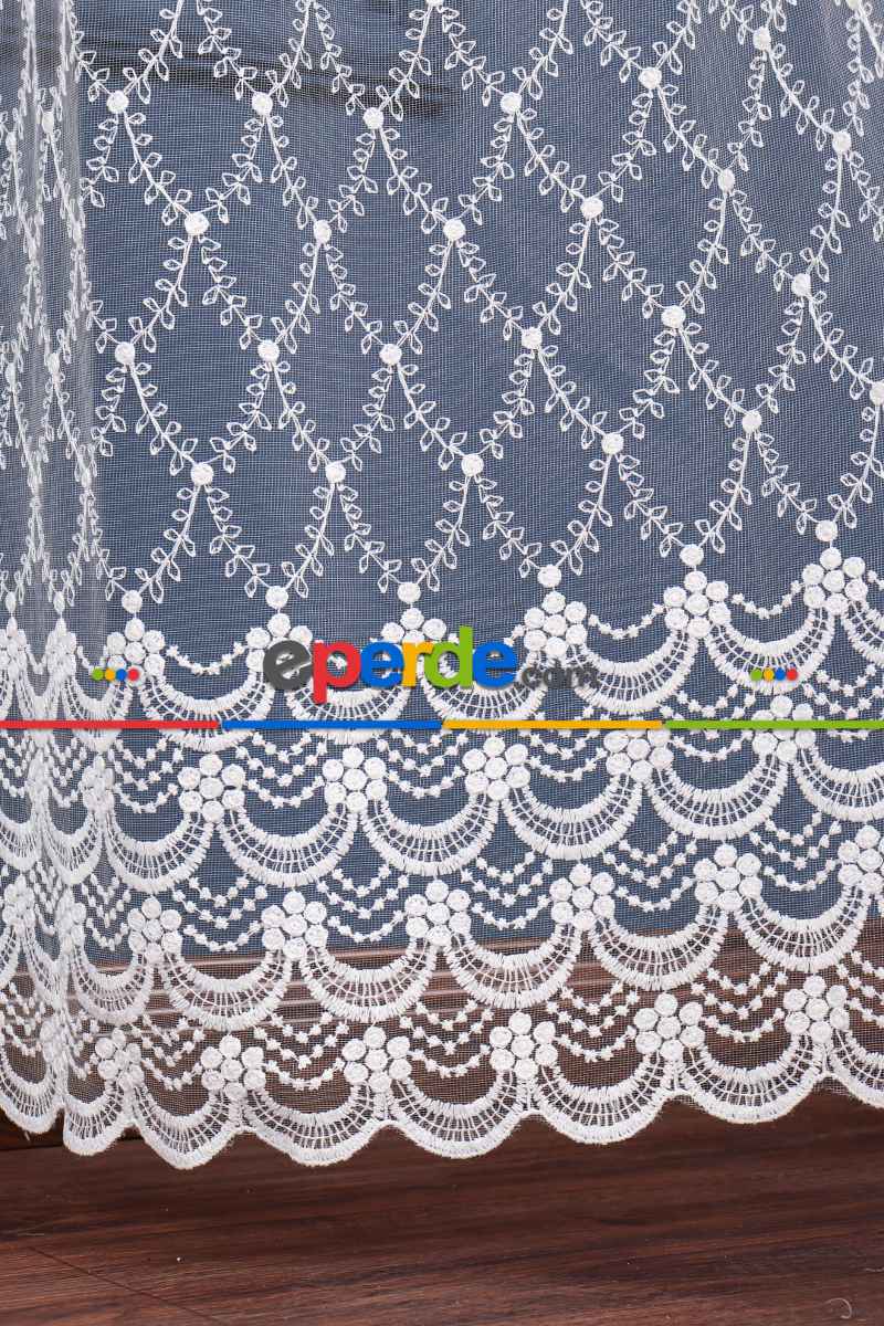 Salon Tül - Brode İşlemeli Tül Perde Özel Seri 1117