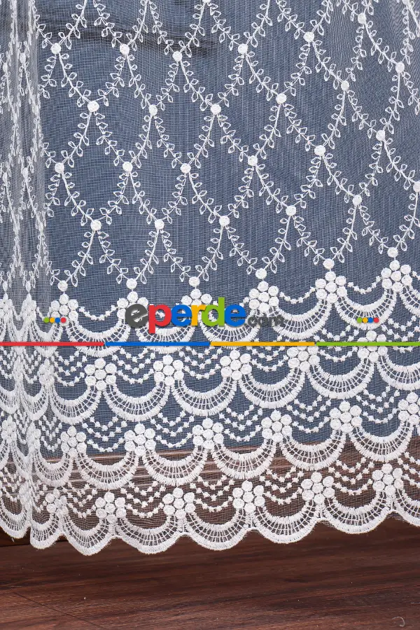 Salon Tül - Brode İşlemeli Tül Perde Özel Seri 1117