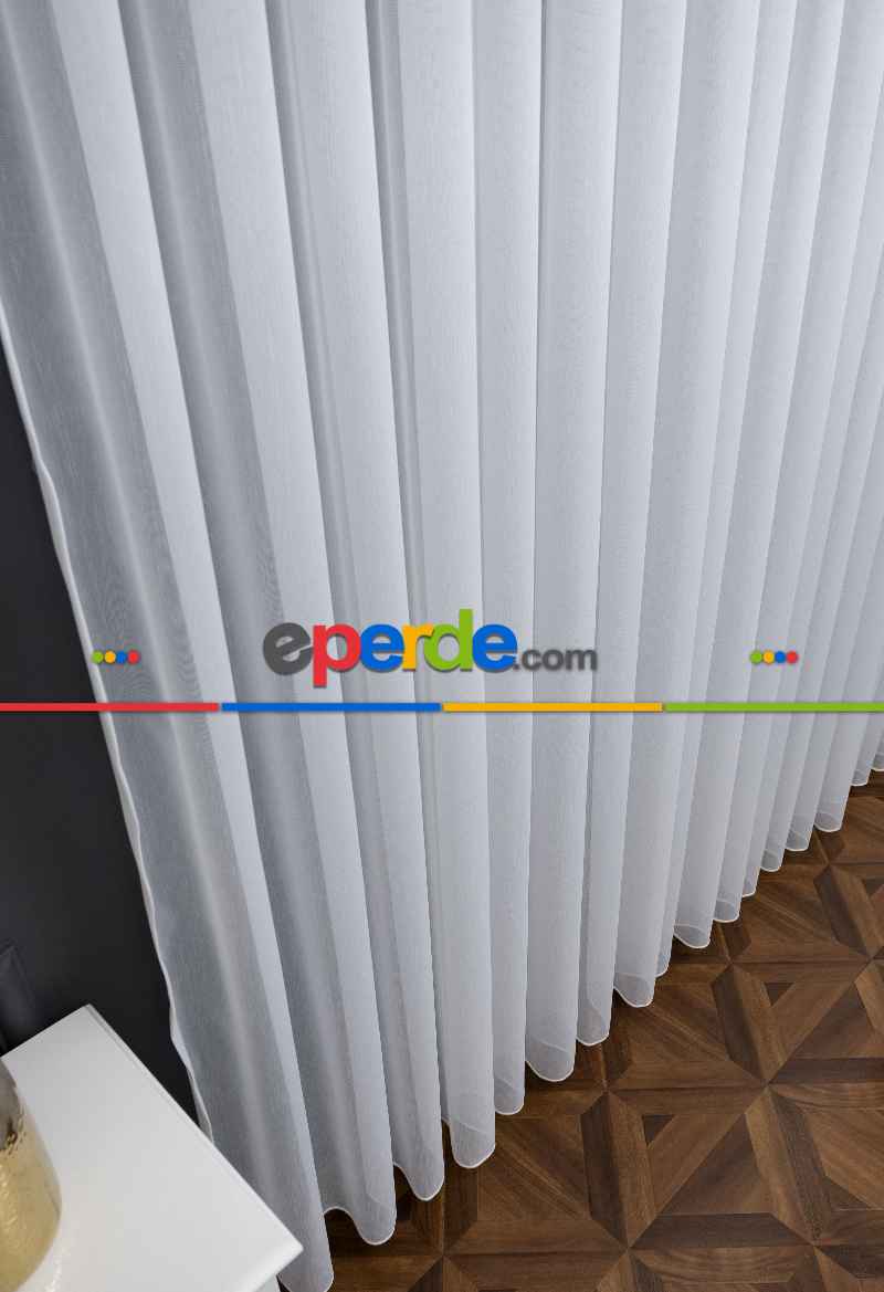 Lüx Ttm Bambu Tül Dökümlü Tül Ekru