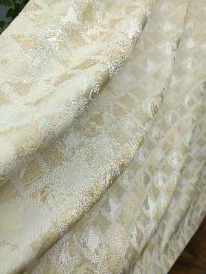 Krem Desenli Jakar Fon Perde (180)- Krem