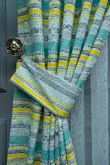 Popart Desenli Fon Perde Evm353-1 Kumaşı Kalındır Duck Bezi Değildir- Siyah-Mavi-Sarı-Beyaz