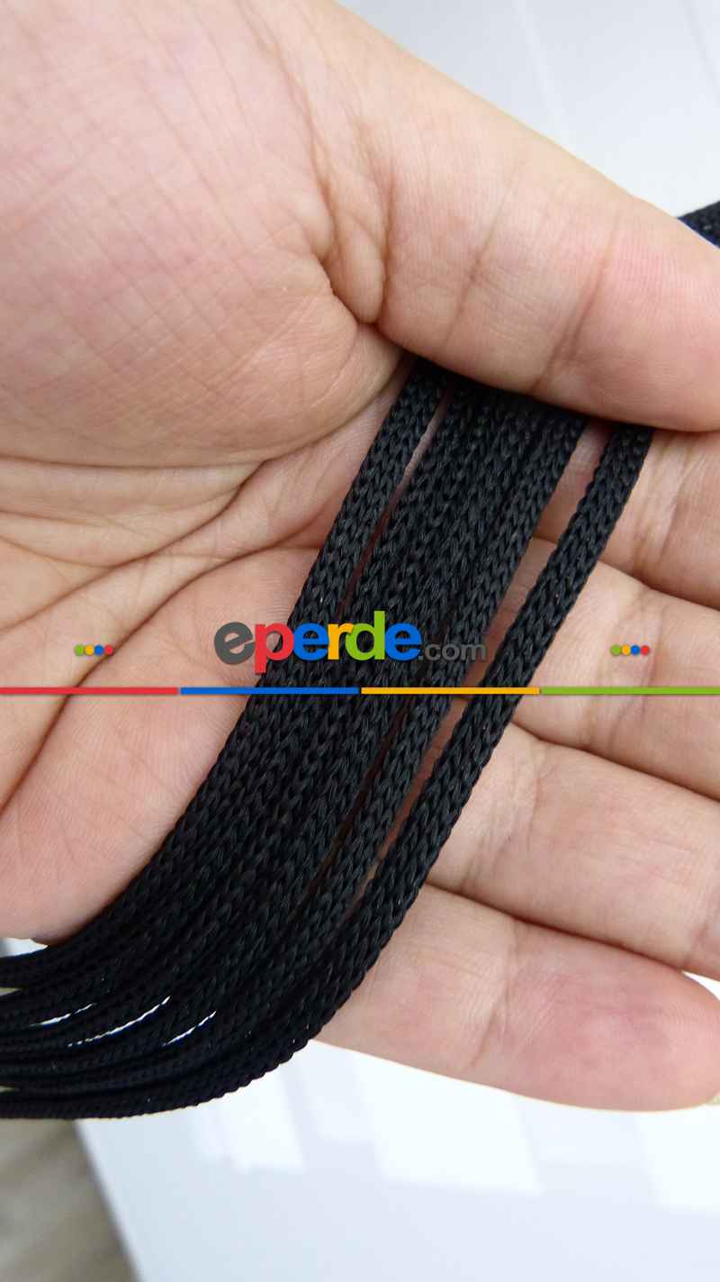 Mutfak İp Perde - Jumbo İp Perde Ht18- Siyah