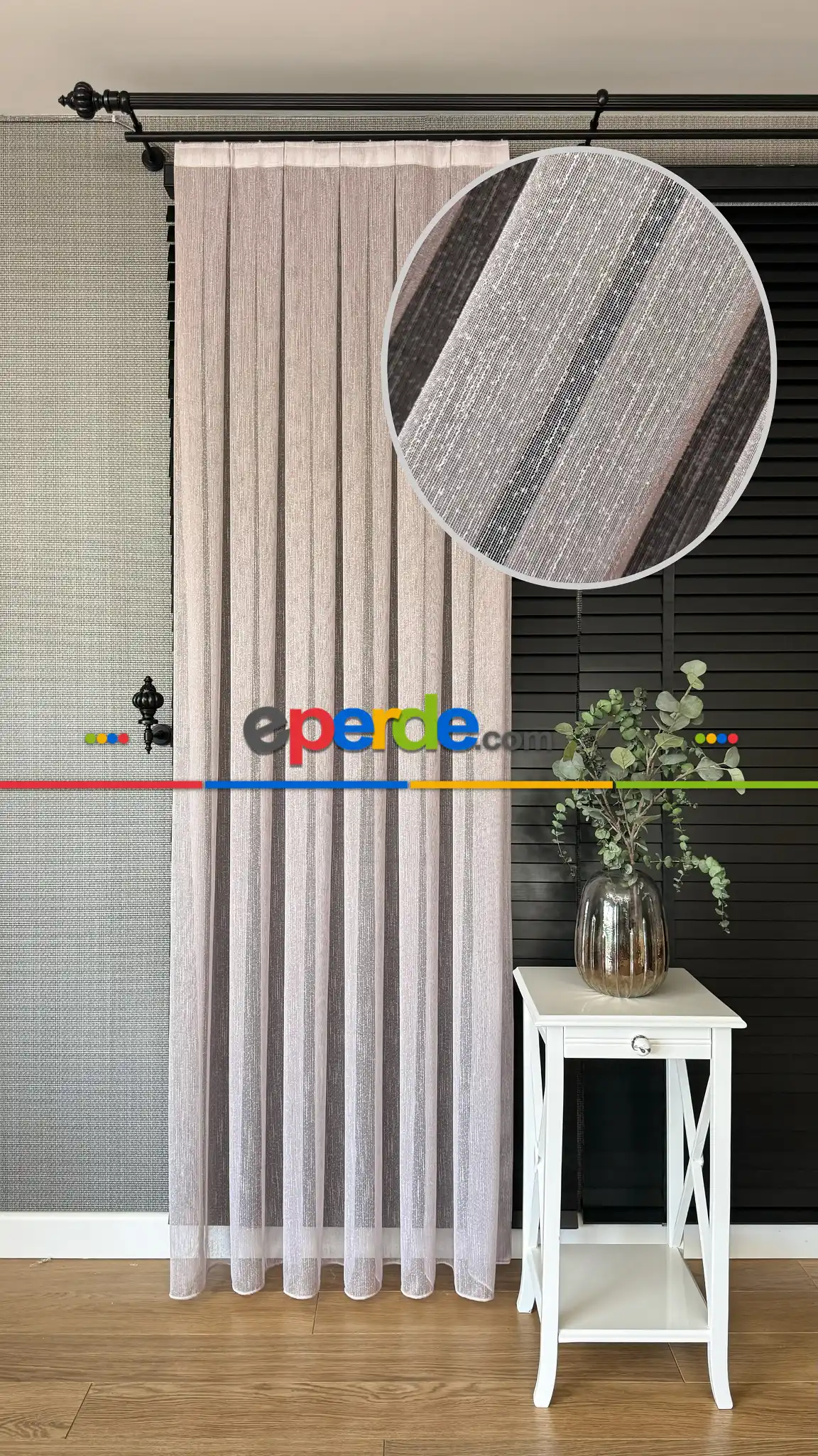 Bebek Odası Tül Perde - Pudra Pembe Şantuk Keten Düz Tül Perde - Premium Kalite Serisidir.