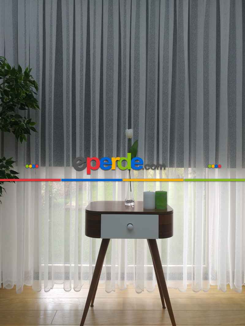 ( Orjinal ) Kdk Spor Desen Salon Fransız Dantel Tül Perde & Kruvaze Perde-