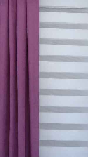 Fon Perde Düz Renk 55488-24Pembe- Pembe
