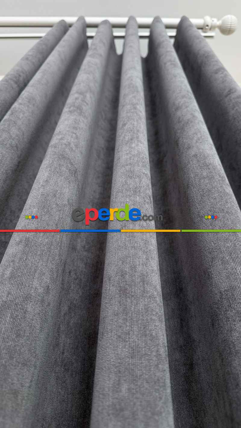 Gri Premium Seri Fon Perde