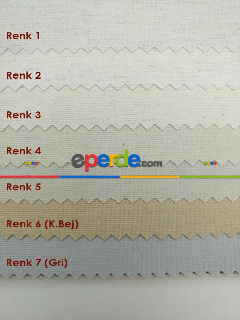 Salon - Keten Stor Perde - 7 Farklı Renk- Gri-füme-antrasit-krem-bej-çok Renkli