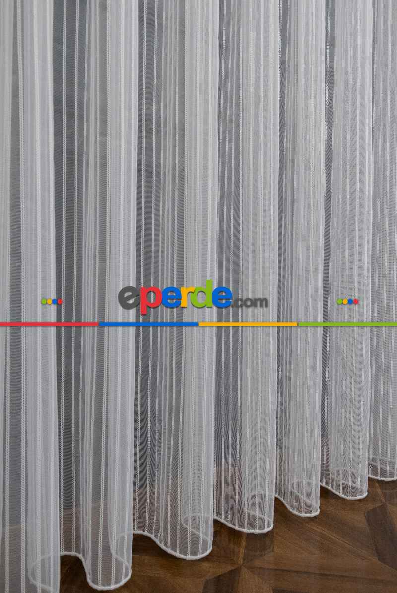 Mutfak - Çizgili Sim Çizgili Gümüş Metal Sim Çizgili Tül