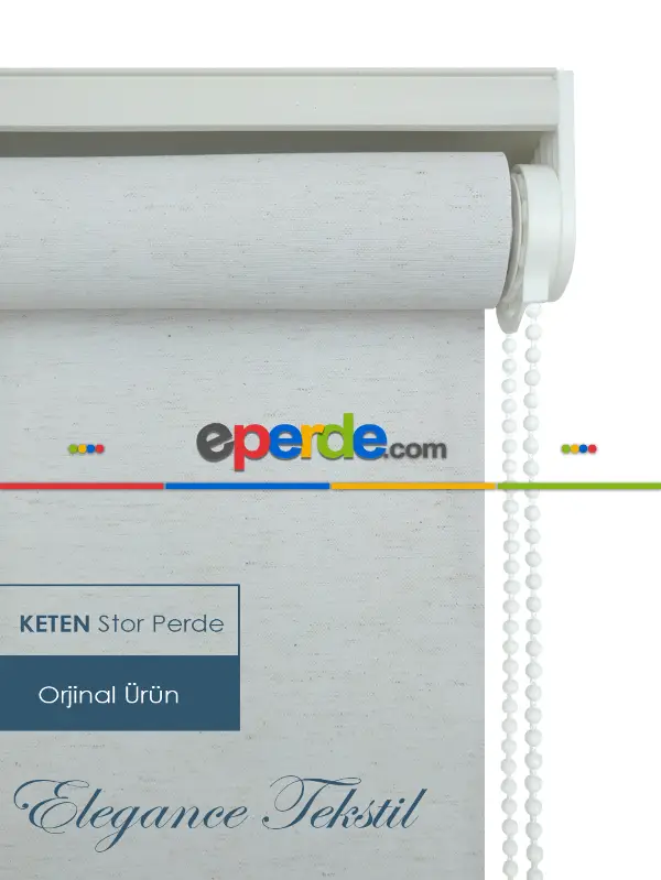 Salon Stor Perde - Keten Stor Perde - 7 Farklı Renk- Gri-Füme-Antrasit