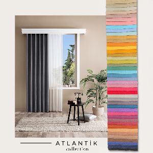 Düz Atlantik Fon Perde 22 Farklı Renk Dökümlü ( Özel Ölçü Sipariş )