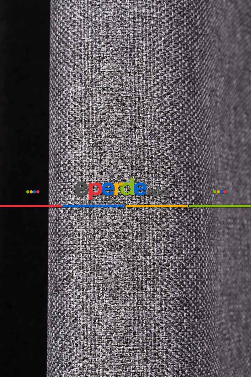 Gri Keten Blackout Karartma Fon Perde