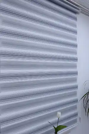 Gri Mutfak Perdesi Mekanizmalı Zebra Perde Plise- Gri-Füme-Antrasit