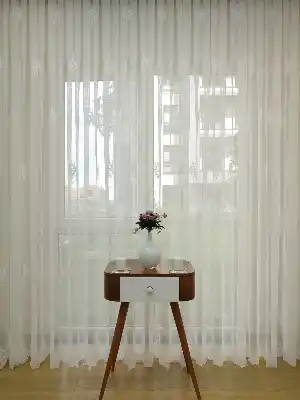 Ekru Serpme Kilim Desenli Özel Örme Dokulu Tül Perde- Ekru