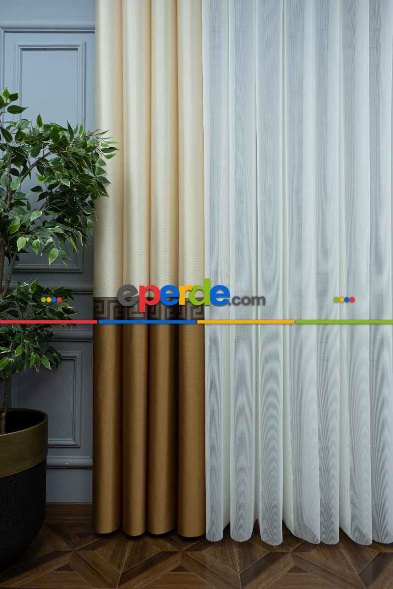 Yatak Odası - Lens Akıllı Dikey Tül Perde Versace-43- Çok Renkli 2