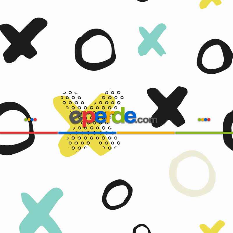 Suluboya Desenli Fon Perde Evm996-2 Kumaşı Kalındır Duck Bezi Değildir- Siyah-Sarı-Beyaz