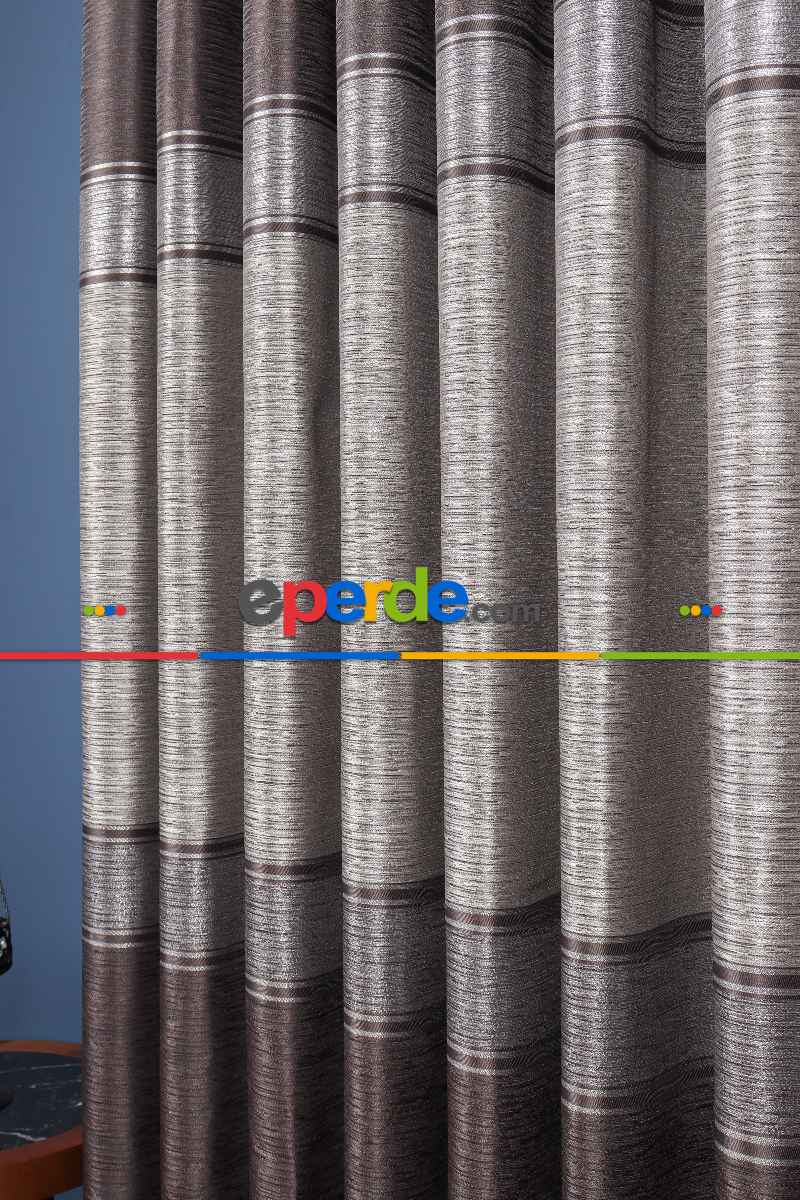 Yatak Odası Fon Perde - Füme - Gümüş Pano Fon Perde