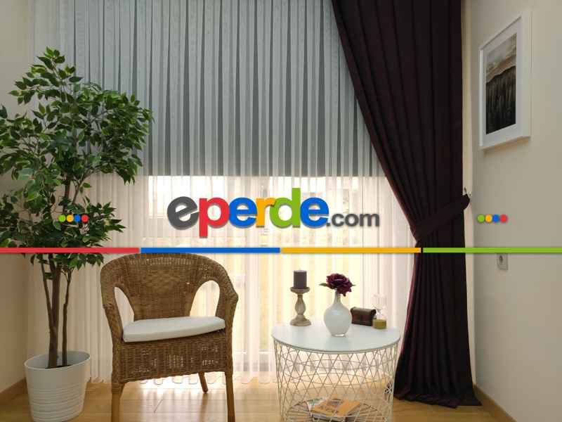 Soft Mürdüm Fon Perde (180)- Mürdüm Koyu