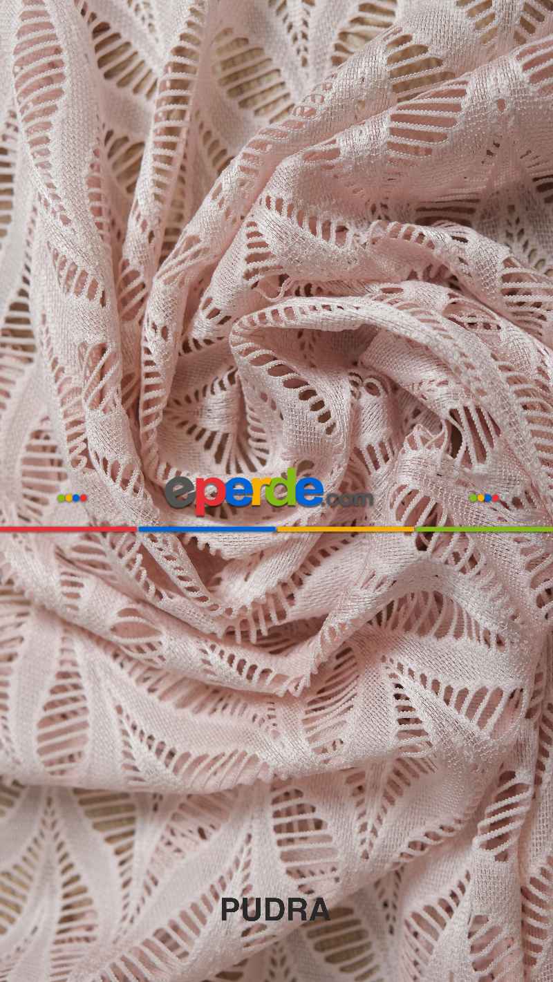 Ekru Nakışlı Tül Perde, Ağır Gramajlı Premium Seri, 7 Renk