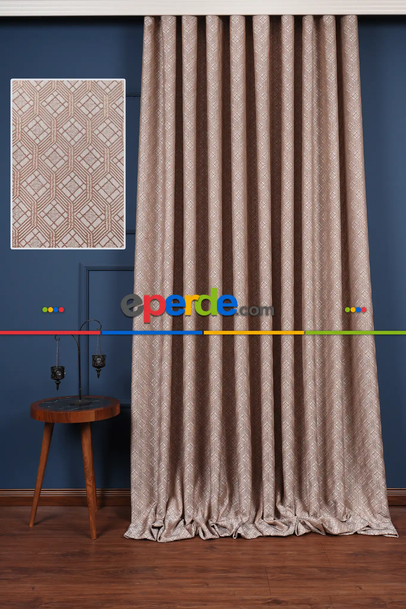 Salon Fon Perde - S Pile Dökümlü Jakar Dokuma Fon Perde