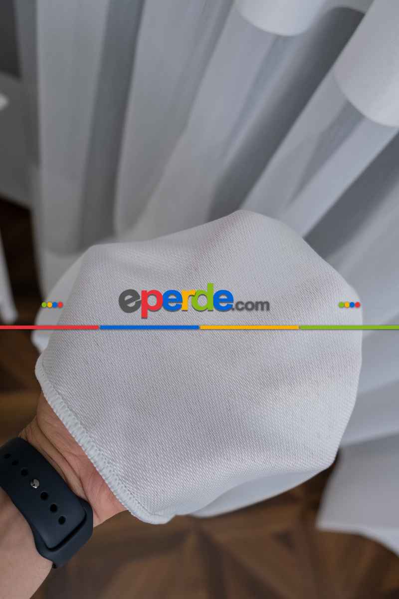 Genç Odası Bantlı Fantazi Dökümlü Ütü İstemeyen Tül - İtinalı Dikiş Garantisi - Kurşunlu Tül