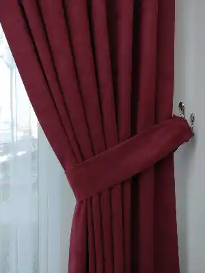 Bordo Düz Fon Perde- Bordo