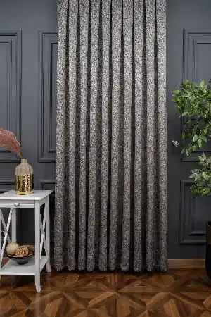 Outlet Dökümlü Jakarlı Modern Desen Fon Perde 1.kalite 100 Cm X 256 Cm