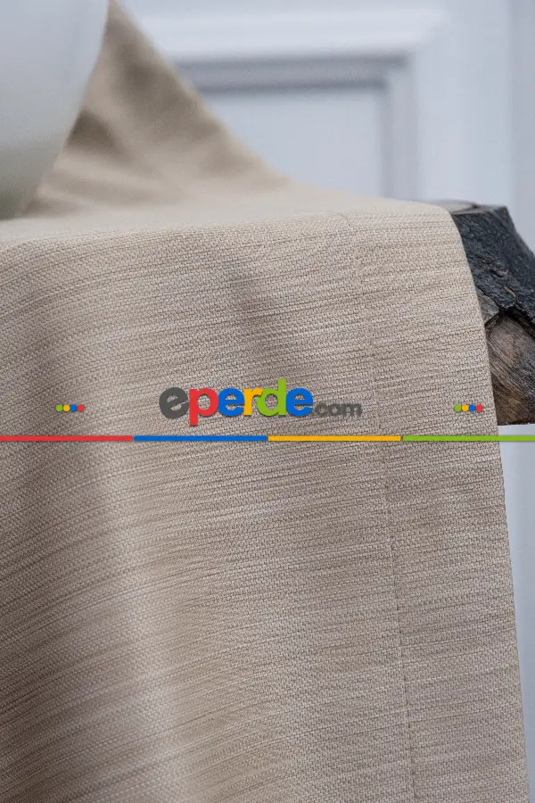 Krem Vizon Jakar Fon Perde (180)- Krem-açık Vizon