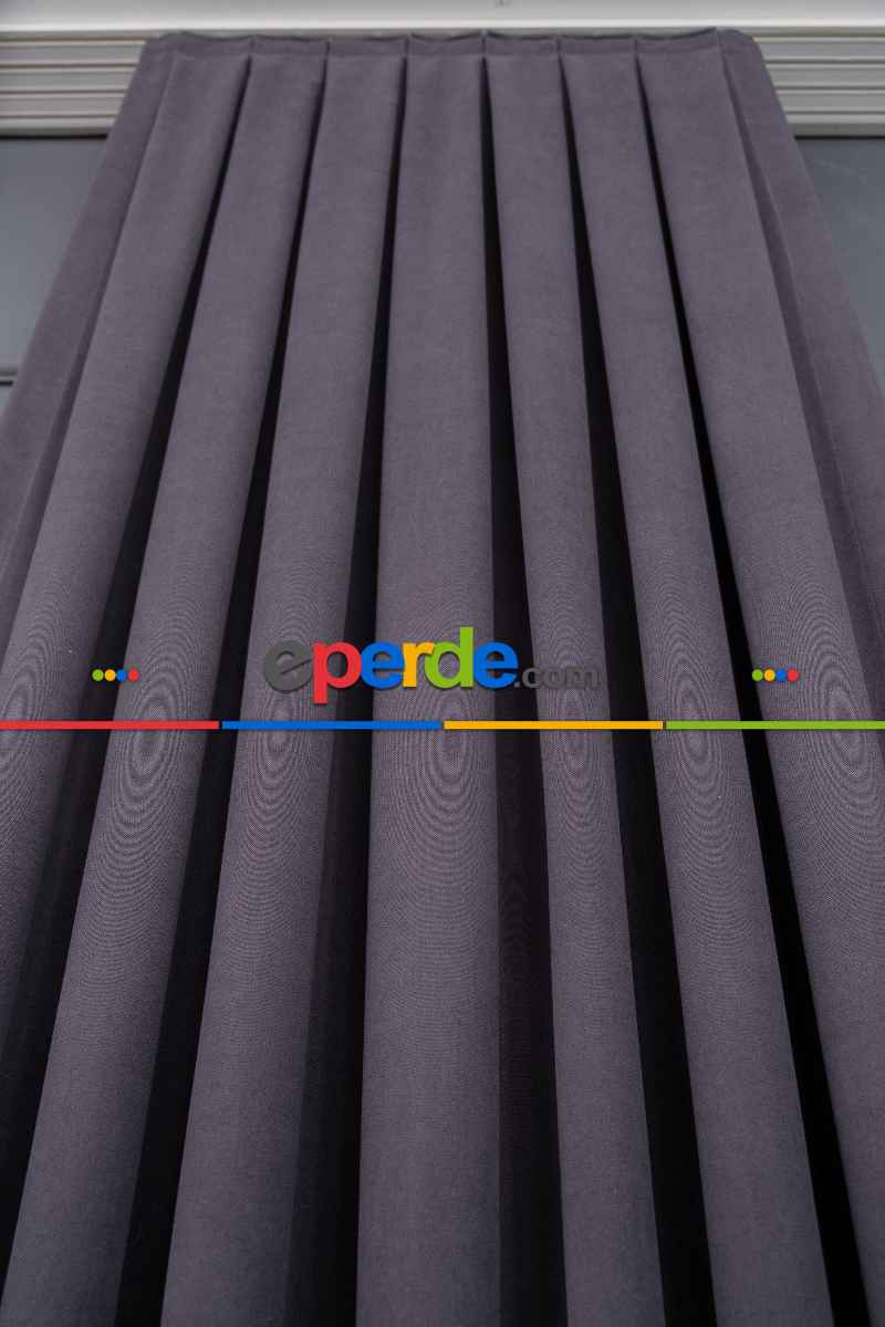 Atirasit Gri Düz Fon Perde En Dökümlü Fon Perde