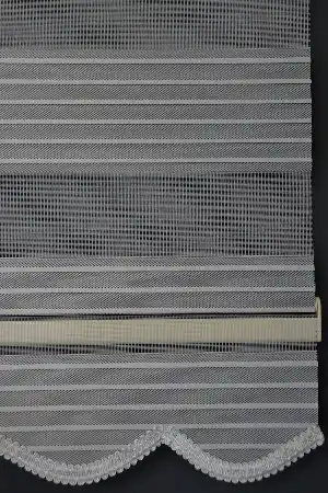 Halim Perdesan Kb-01 Gri & Beyaz Renk Etekli Veya Eteksiz Karartma Zebra Stor Perde