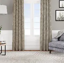 Oturma Odası - Kadife Dokulu Fon Perde Pilesiz Tek Kanat Vizon