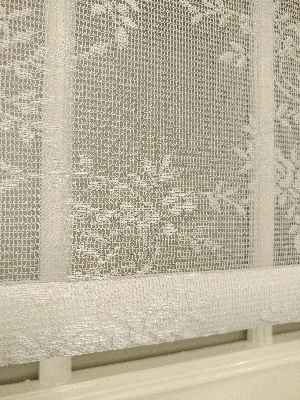 Çiftli Sistem Tül Stor Beyaz Örme Tül 2029- Beyaz