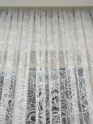 Salon Tül - Salon Yatak Odası Fransız Dantel 2021 Tül Perde- Ekru